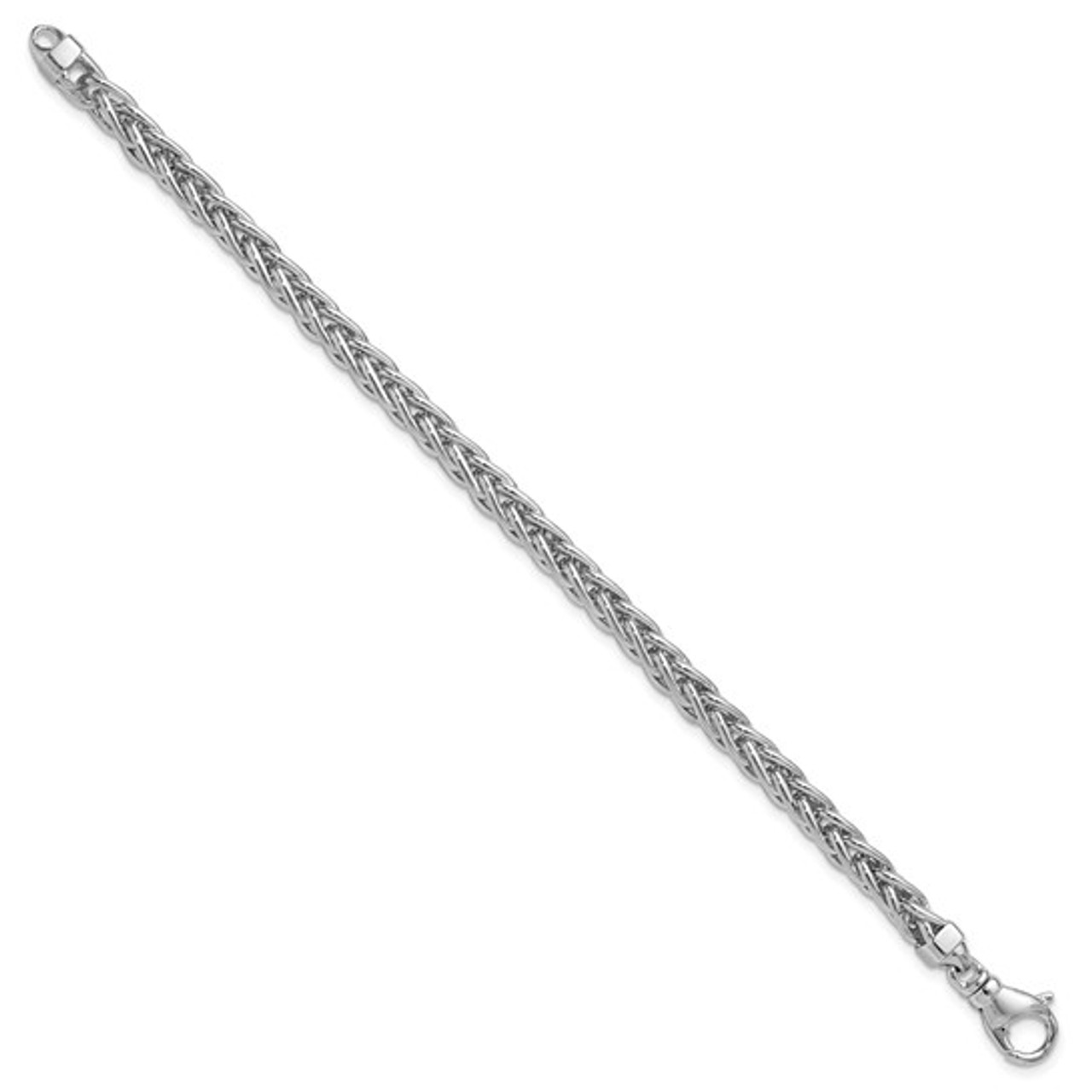14K White Gold Polished Solid Round Wheat Chain Necklace 7.5" 8" 8.5" 18" 20" 24" and 30" 14K White Gold Polished Solid Round Wheat Chain Necklace 7.5" 8" 8.5" 18" 20" 24" and 30"