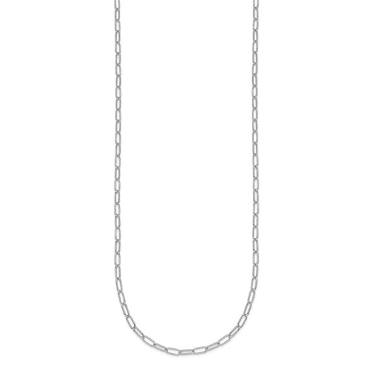 14K White Gold Polished Solid Flat Oval Link Chain Necklace 16" 18" 20" 24" and 30" 14K White Gold Polished Solid Flat Oval Link Chain Necklace 16" 18" 20" 24" and 30"