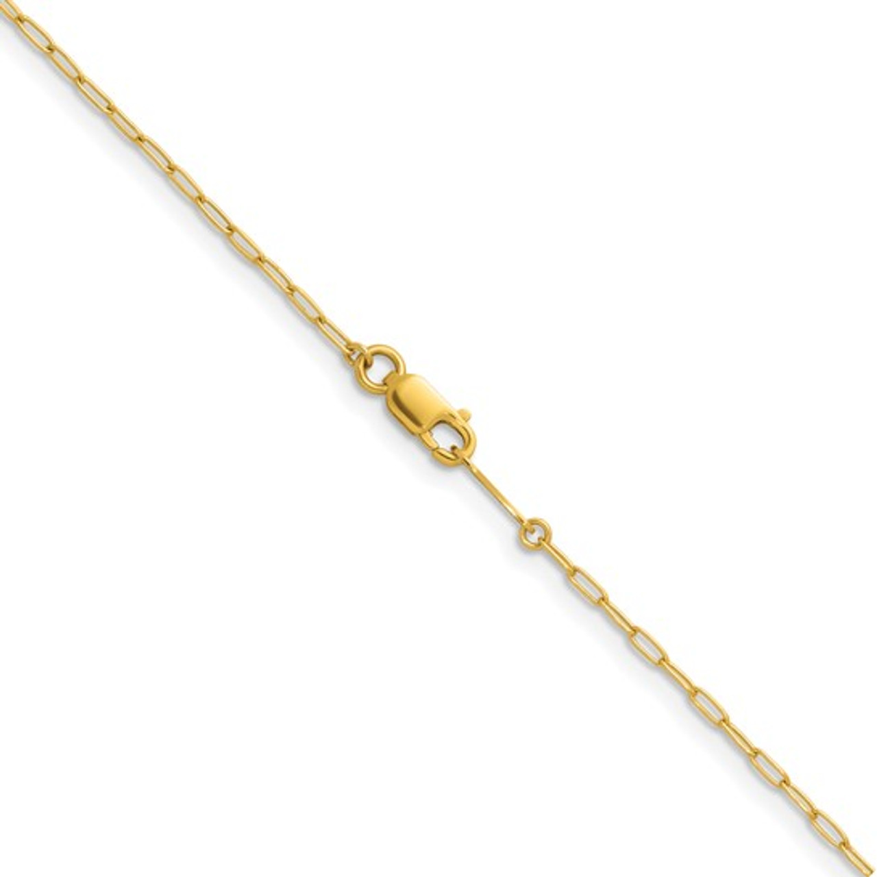 18K Yellow Gold Polished Solid Flat Oval Link Chain Necklace 16" 18" 20" 24" and 30" 18K Yellow Gold Polished Solid Flat Oval Link Chain Necklace 16" 18" 20" 24" and 30"