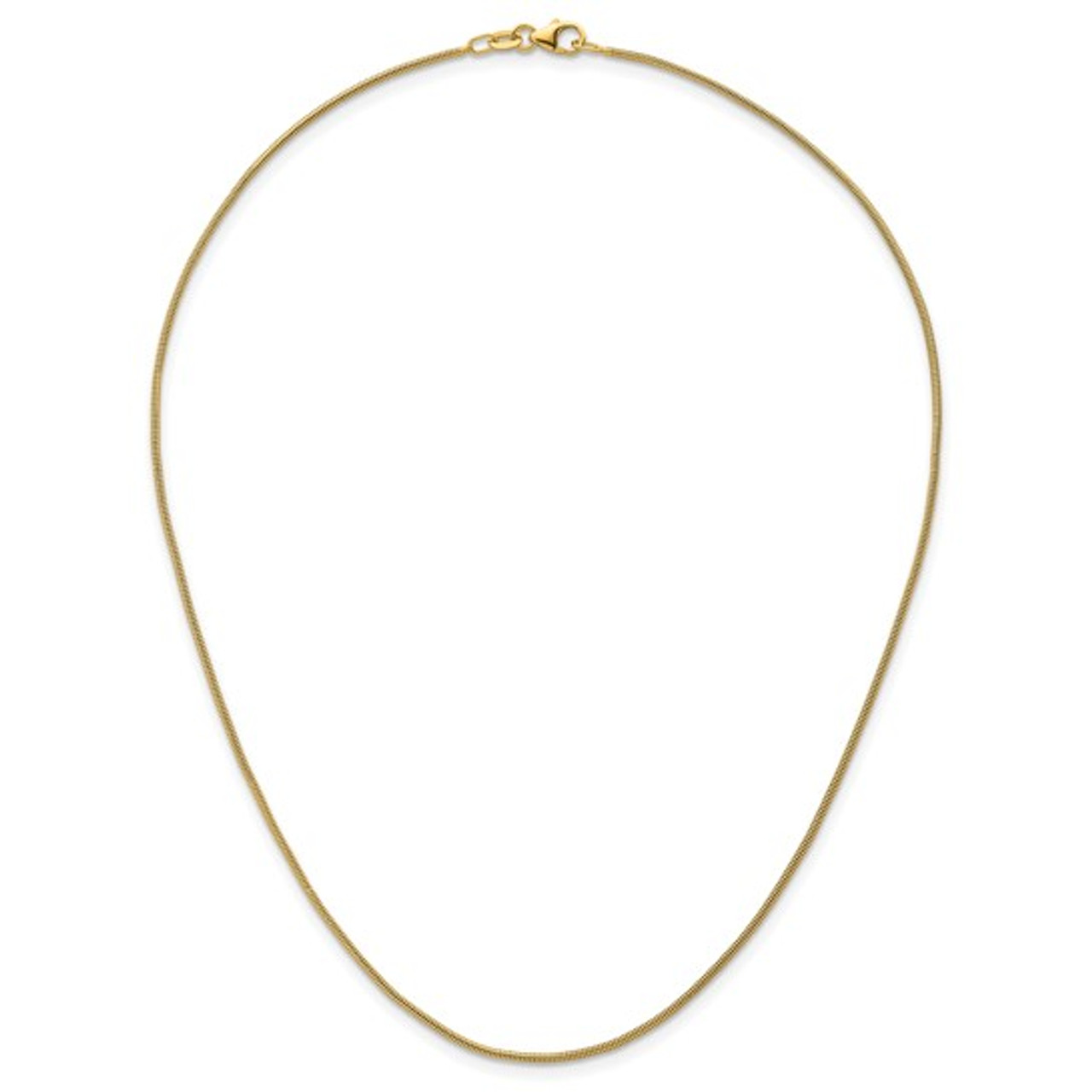 14K Yellow Gold Polished Solid Snake Chain Necklace 16" 18" 20" 24" and 30" 14K Yellow Gold Polished Solid Snake Chain Necklace 16" 18" 20" 24" and 30"