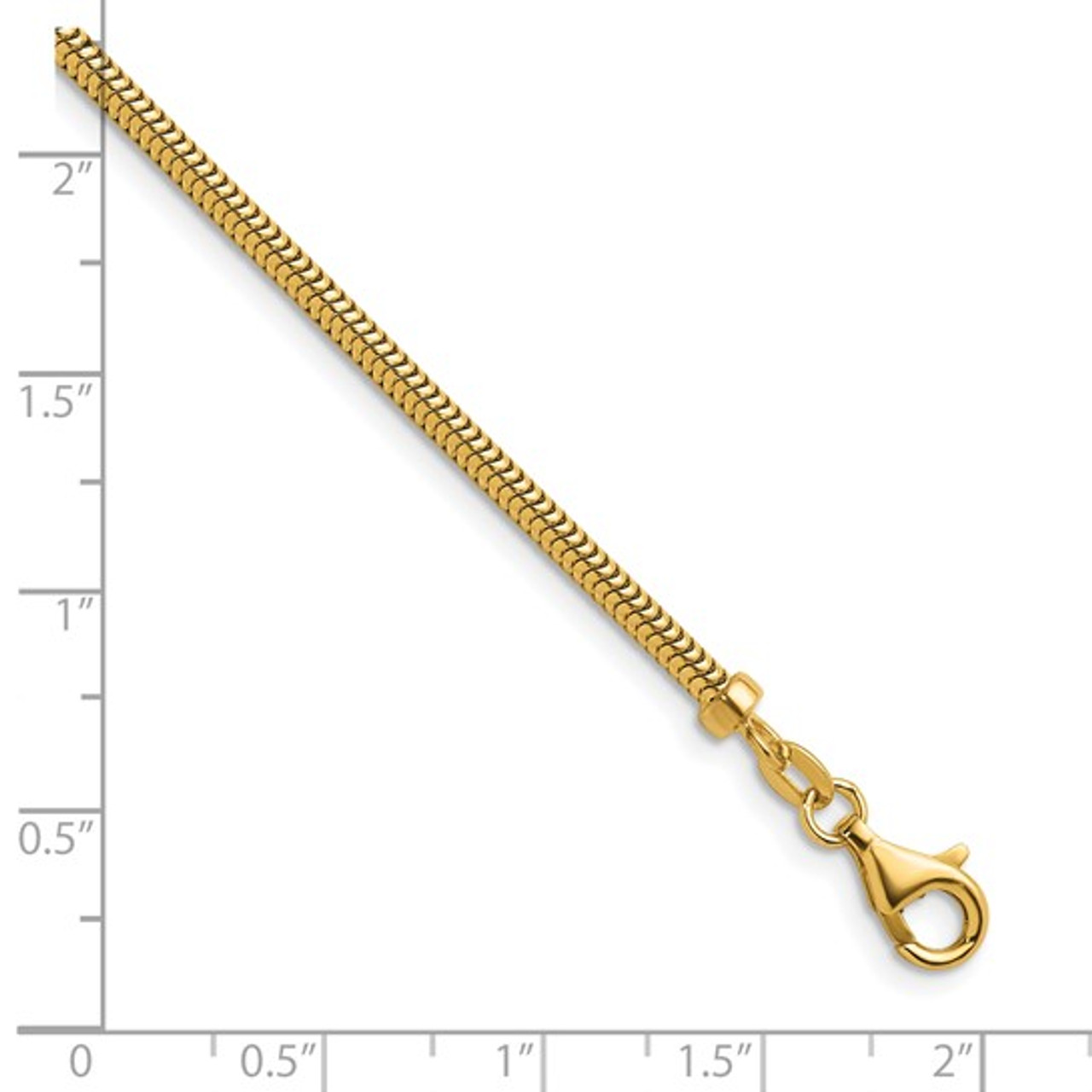 14K Yellow Gold Polished Solid Snake Chain Necklace 16" 18" 20" 24" and 30" 14K Yellow Gold Polished Solid Snake Chain Necklace 16" 18" 20" 24" and 30"