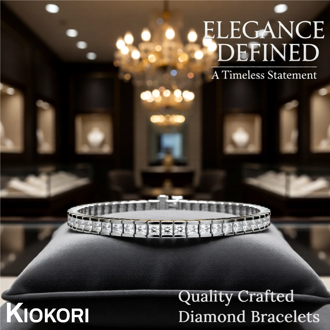 Lab Grown Princess Diamond Tennis Bracelet in 14K White or Yellow Gold for Women - VS1/F and VS2-SI1/G Clarity Color