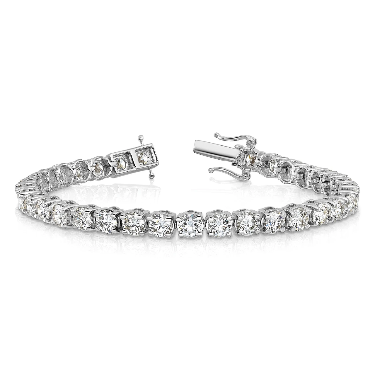 Diamond Tennis Bracelet 14K Gold Lab Grown VS+ F+ 2-17 Carats , 5-8" Lengths
