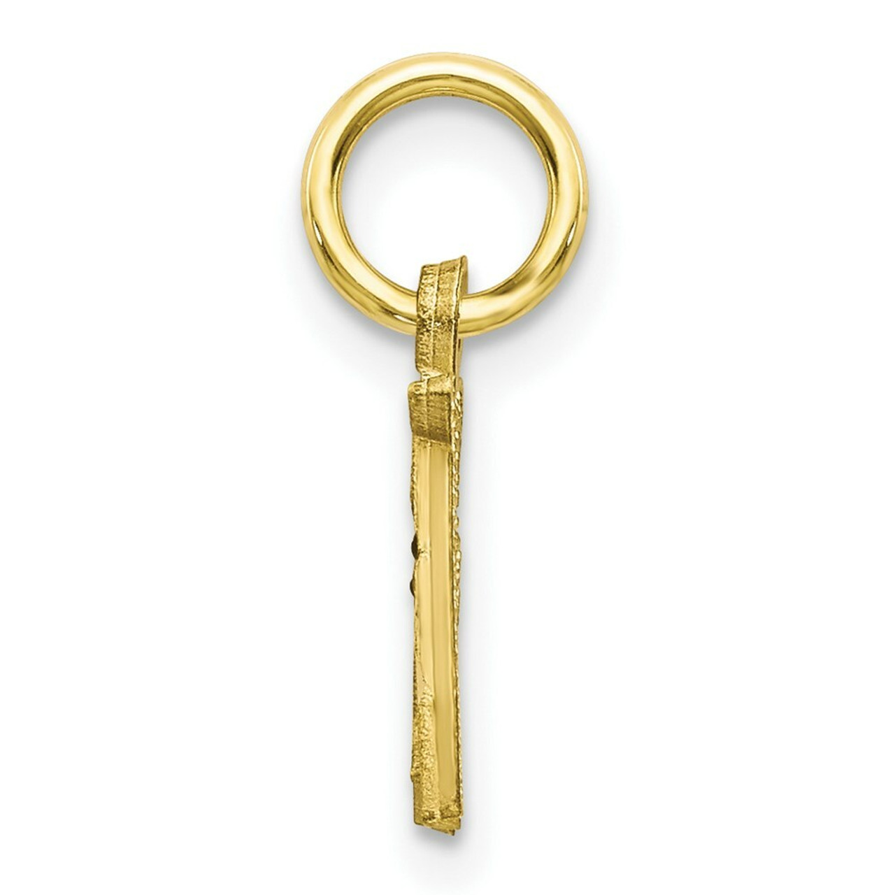 10K Yellow Gold Initial Letter A Charm Pendant - (A81-702)