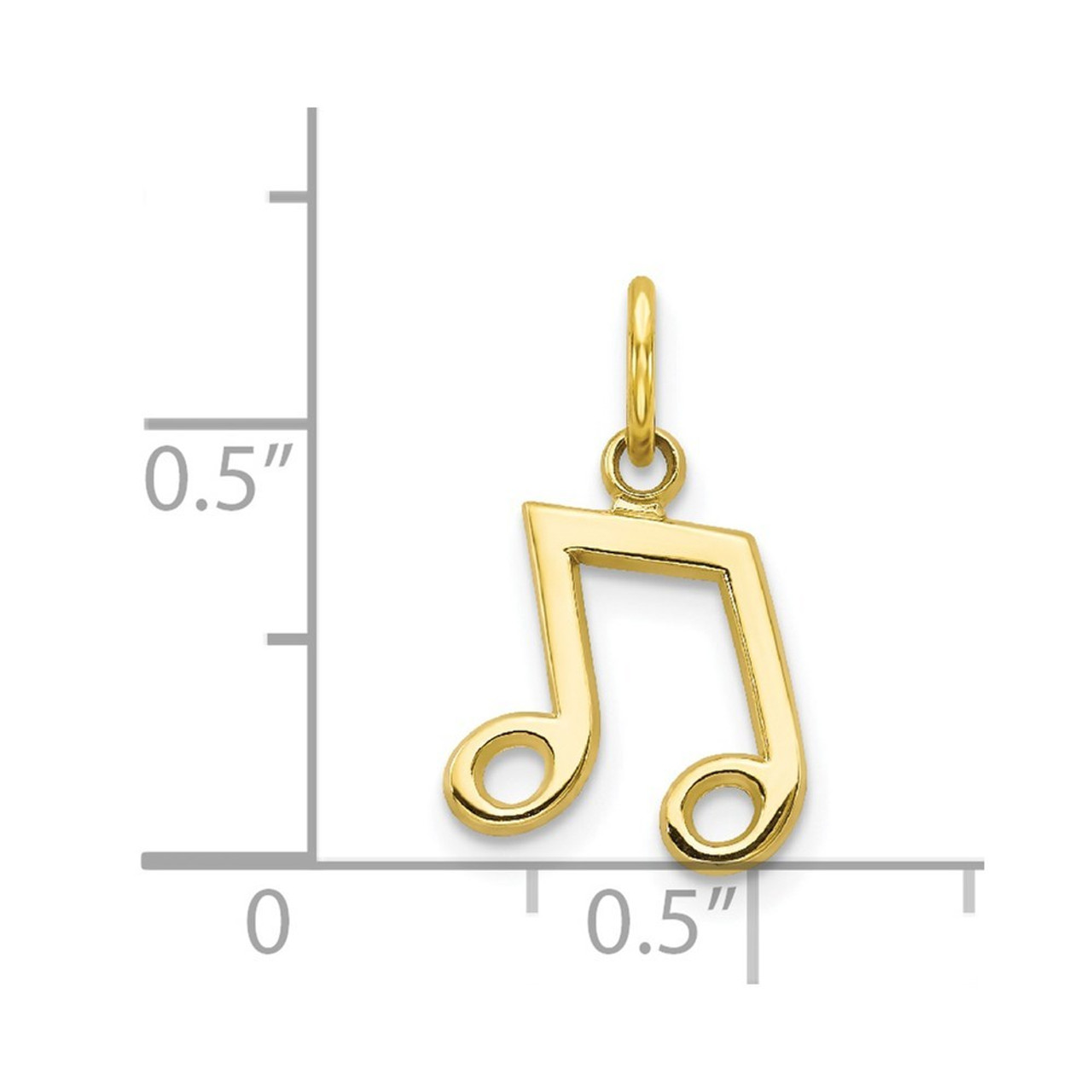10K Yellow Gold Musical Note Charm - (A81-815)