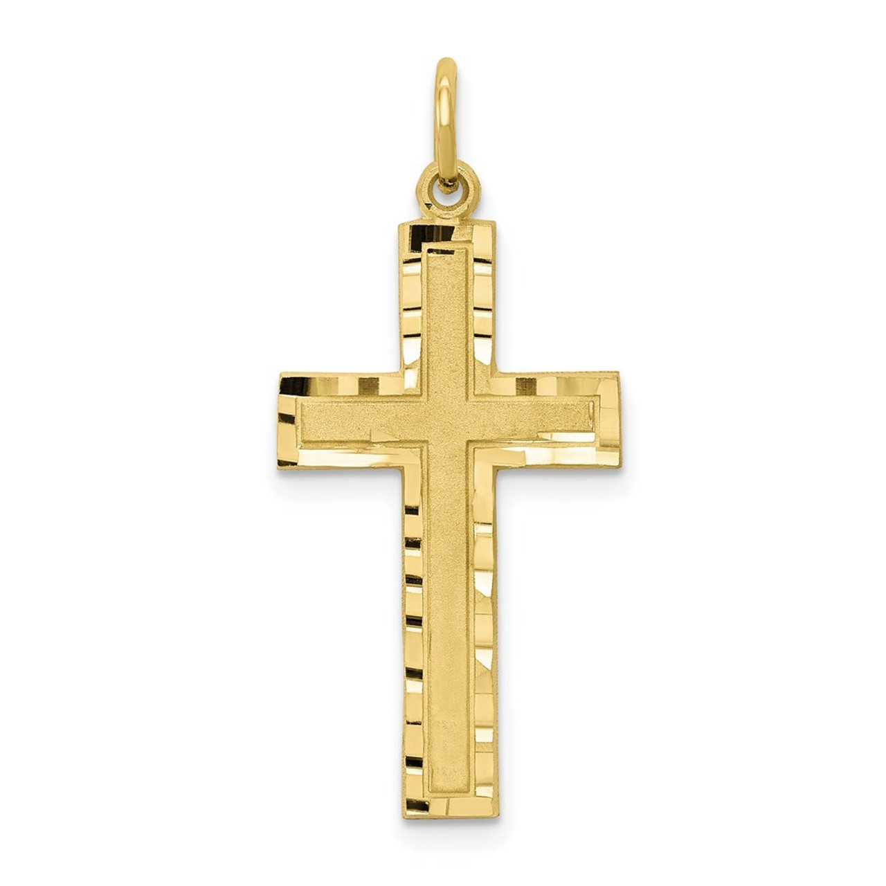 10K Yellow Gold Cross Charm - (A81-829)
