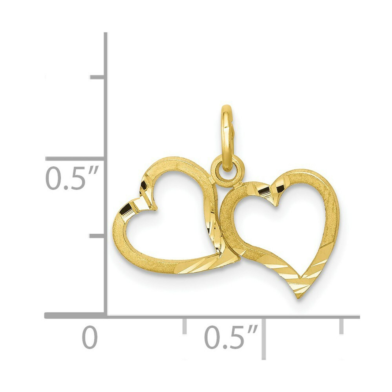 10K Yellow Gold Heart Charm - (A81-891)