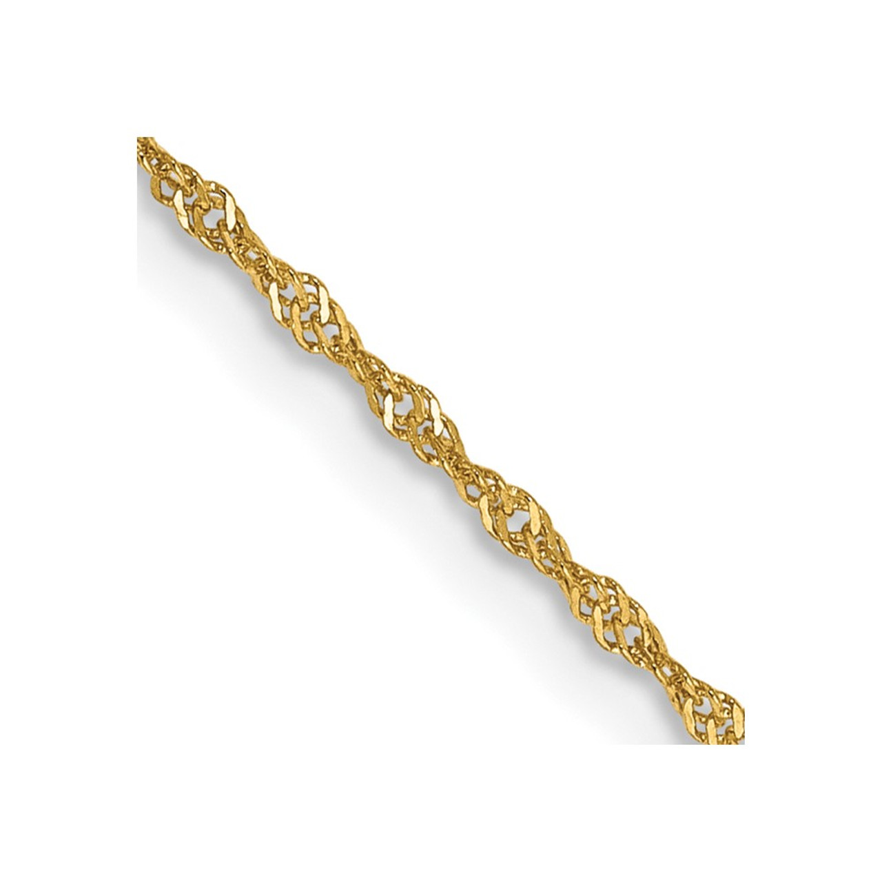 18K Yellow Gold Leslie's 1.1mm Singapore Chain - length: 16 inches - (B18-286)