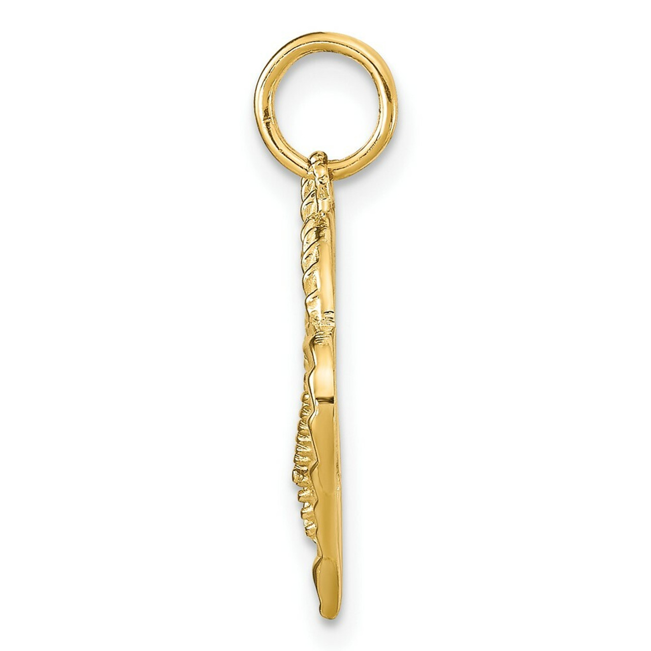 10K Yellow Gold Heart Charm - (A81-937)