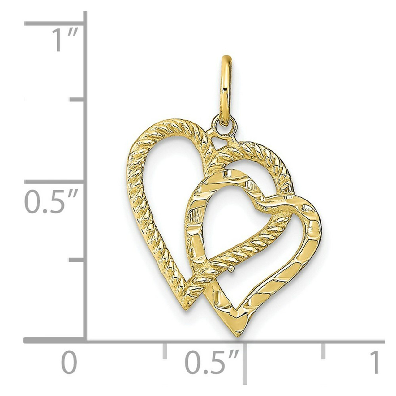10K Yellow Gold Heart Charm - (A81-937)