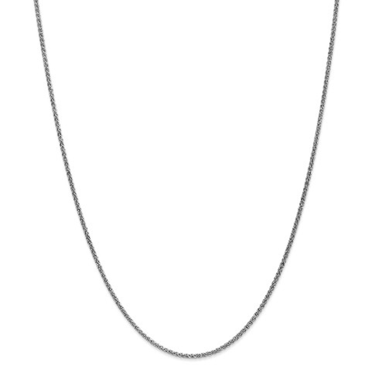 Leslie's 14K White Gold 1.65mm Wheat Chain Necklace - Length 18'' inches - (B18-300)