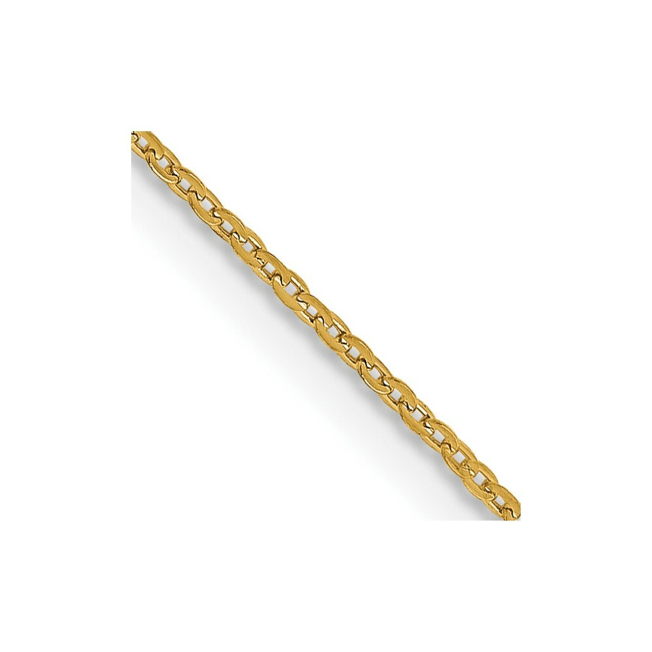 18K Yellow Gold Leslie's 1.15mm Diamond-cut Cable Chain - length: 16 inches - (B18-364)