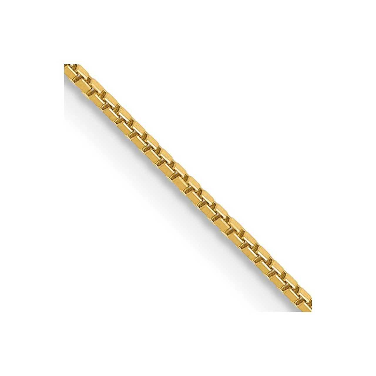 18K Yellow Gold Leslie's 0.8mm Box Chain - length: 16 inches - (B18-370)