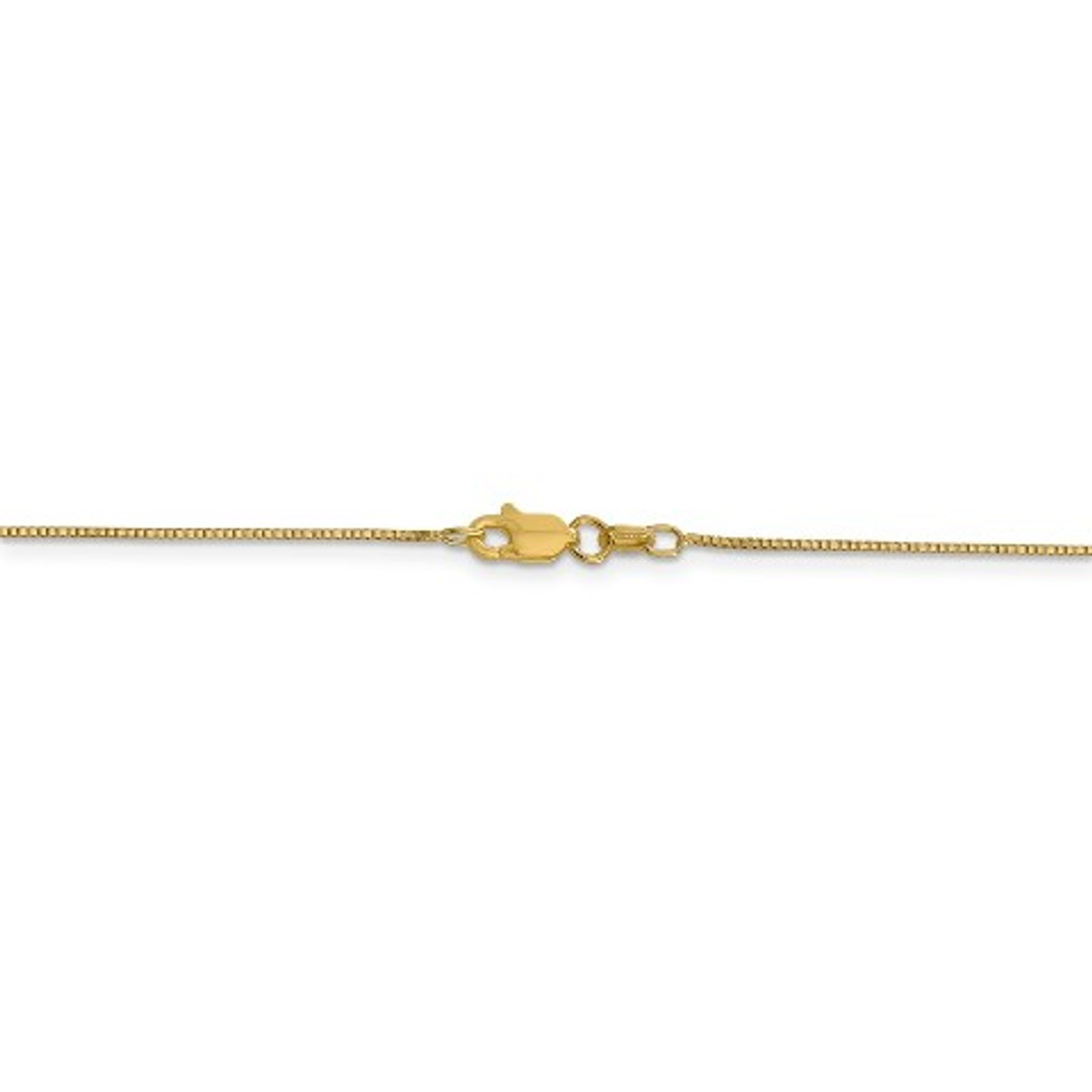 Leslie's 14K Yellow Gold Box with Lobster Chain Necklace - Length 24'' inches - (B18-385)
