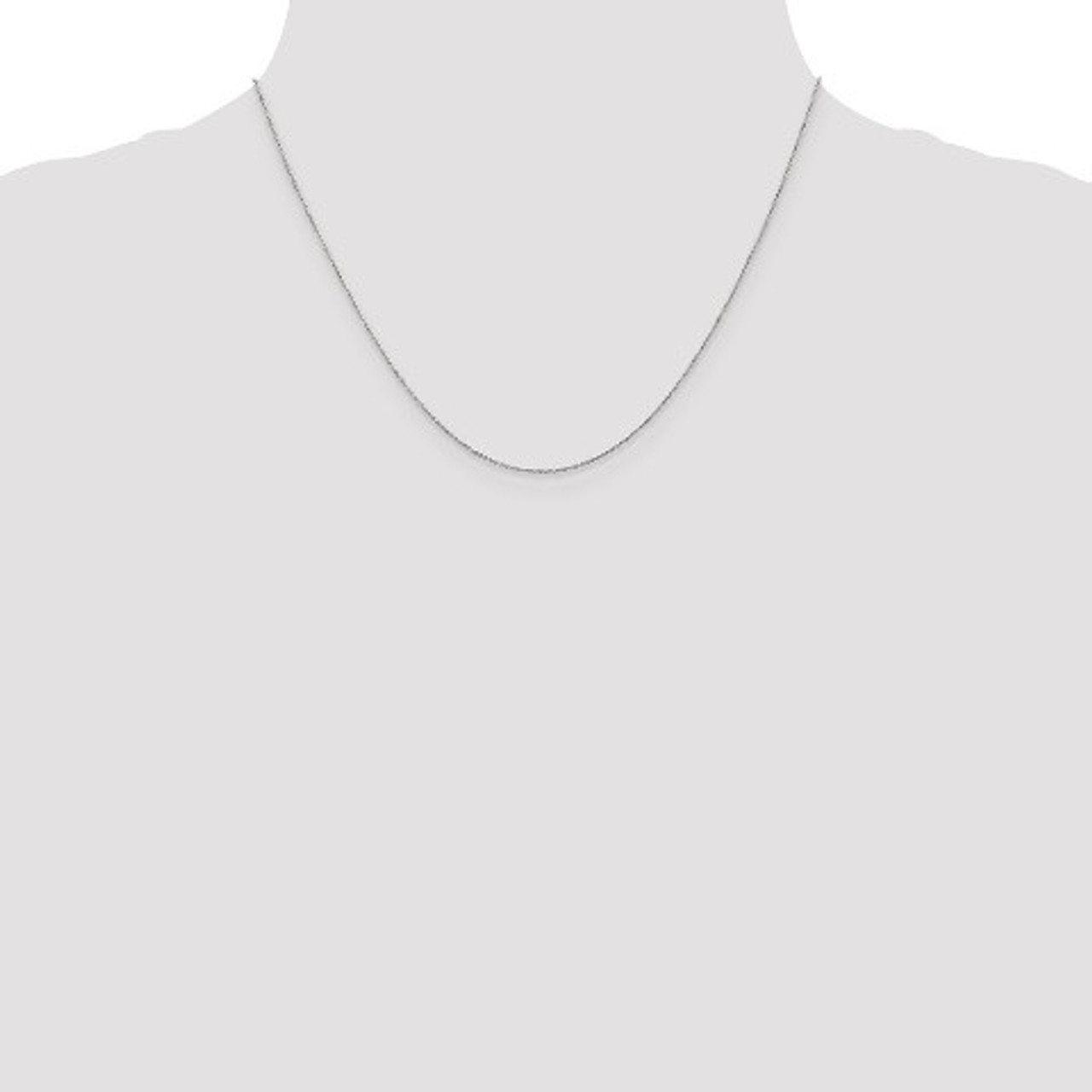 Leslie's 14K White Gold Round Cable Chain Necklace - Length 18'' inches - (B18-436)