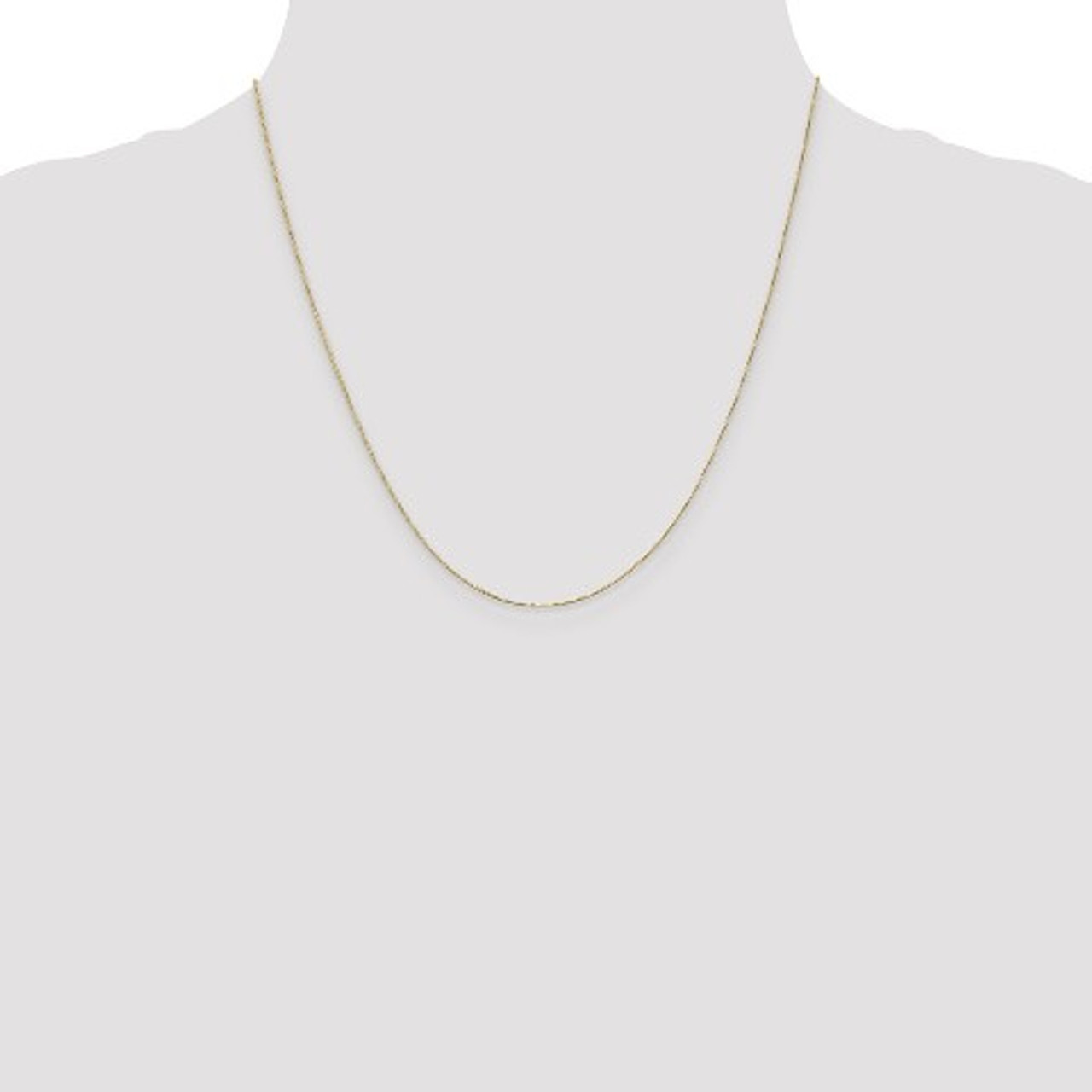 Leslie's 14K Yellow Gold Baby Box Chain Necklace - Length 20'' inches - (B18-456)