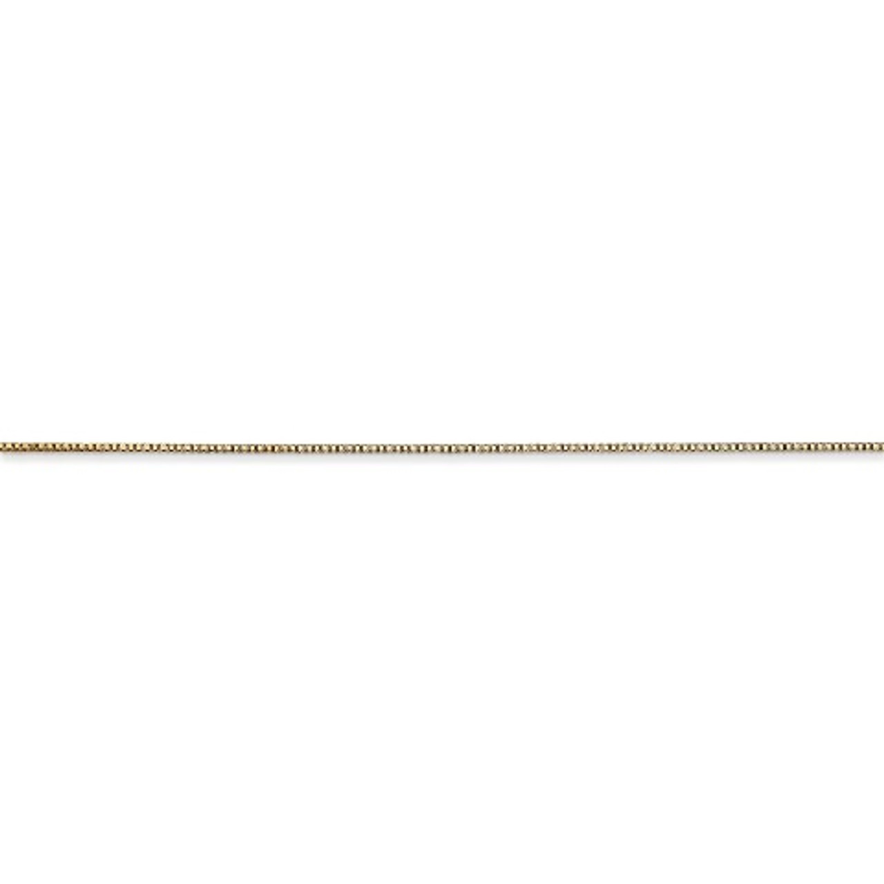 Leslie's 14K Yellow Gold Baby Box Chain Necklace - Length 20'' inches - (B18-456)