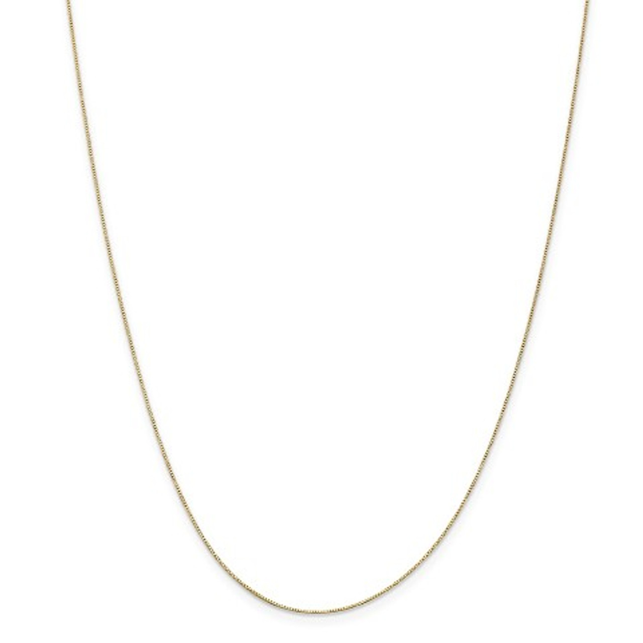 Leslie's 14K Yellow Gold Baby Box Chain Necklace - Length 20'' inches - (B18-456)