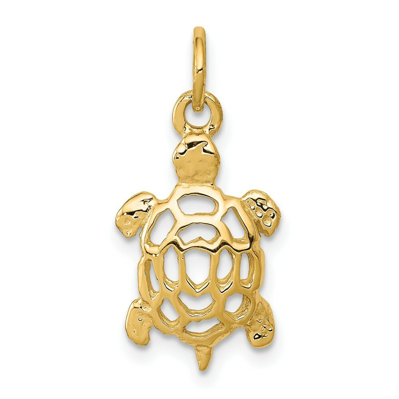 10K Yellow Gold Turtle Charm - (A81-961)