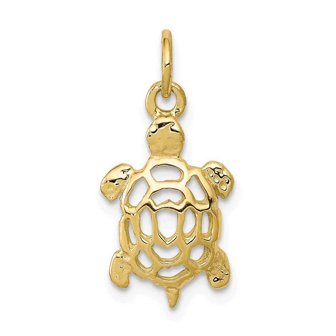 10K Yellow Gold Turtle Charm - (A81-961)