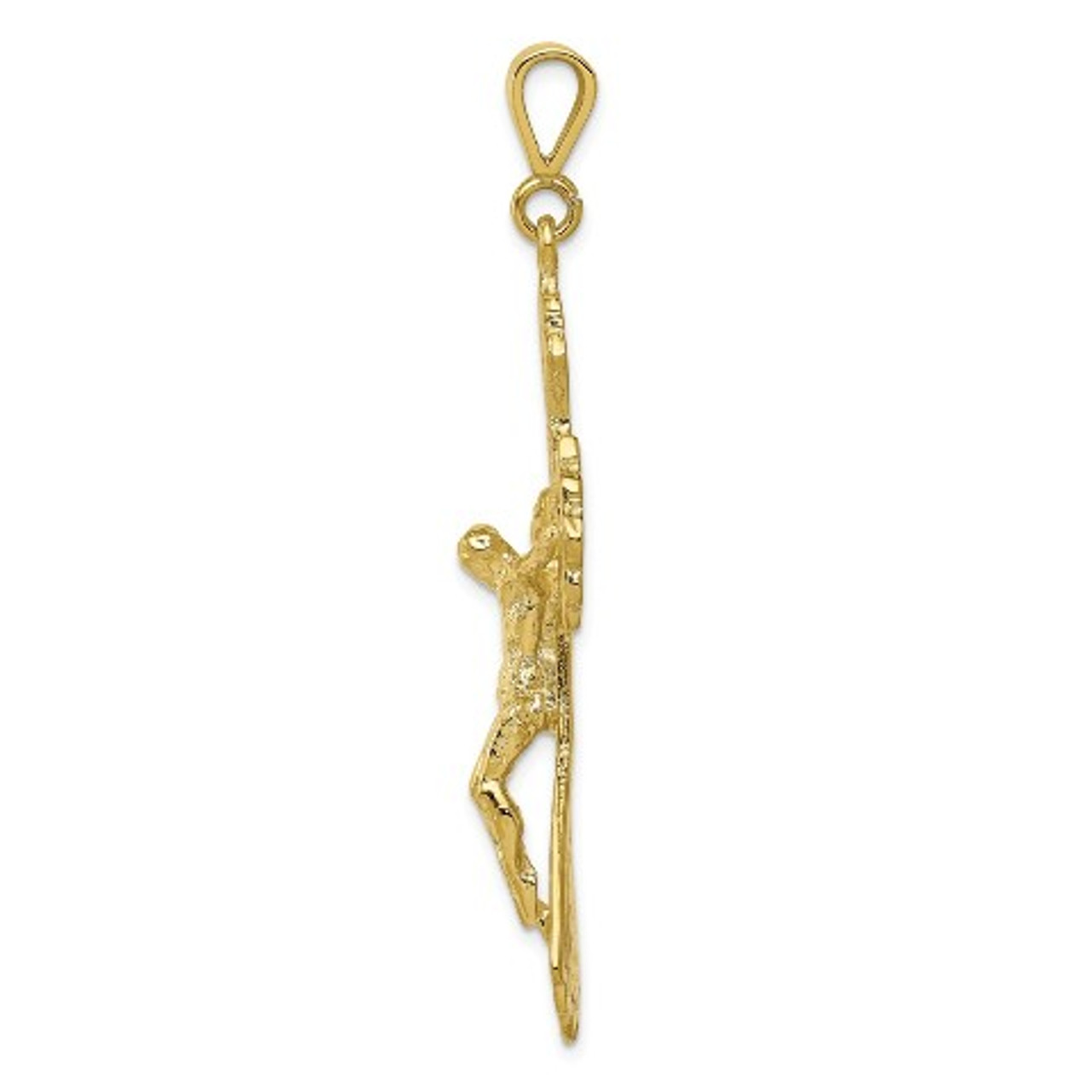 10K Yellow Gold Crucifix Charm - (A81-962)