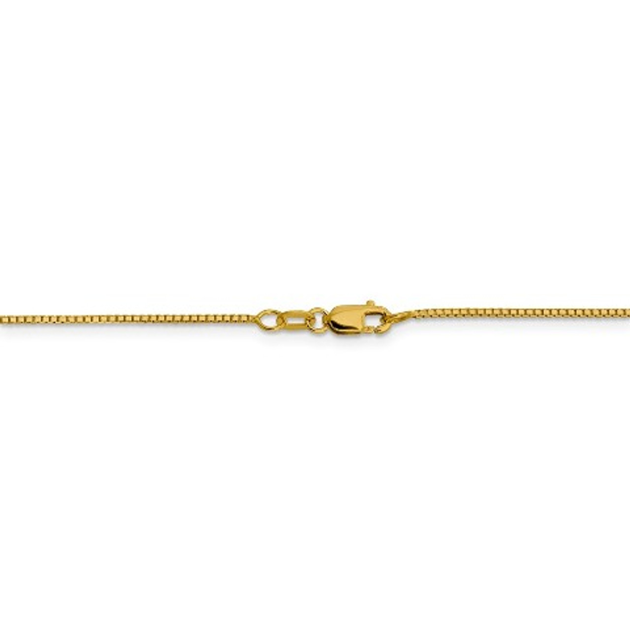Leslies 14K Yellow Gold Octagonal Sparkle Box Chain Necklace - Length 16'' inches - (B18-459)