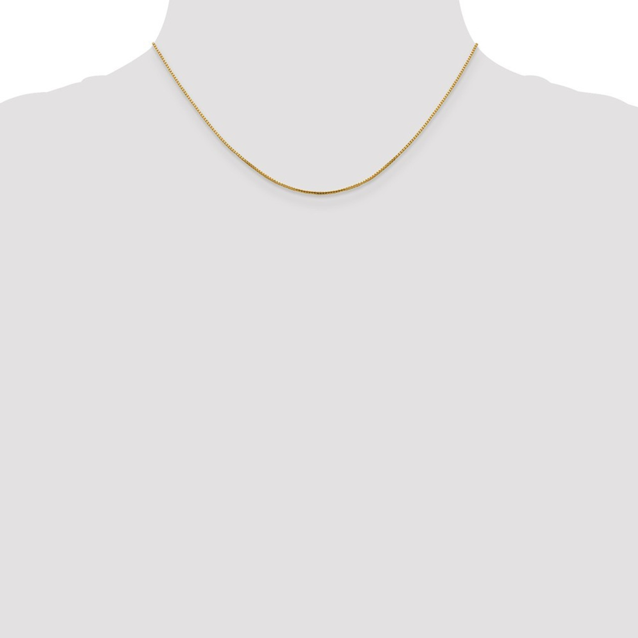 Leslies 14K Yellow Gold Octagonal Sparkle Box Chain Necklace - Length 16'' inches - (B18-459)