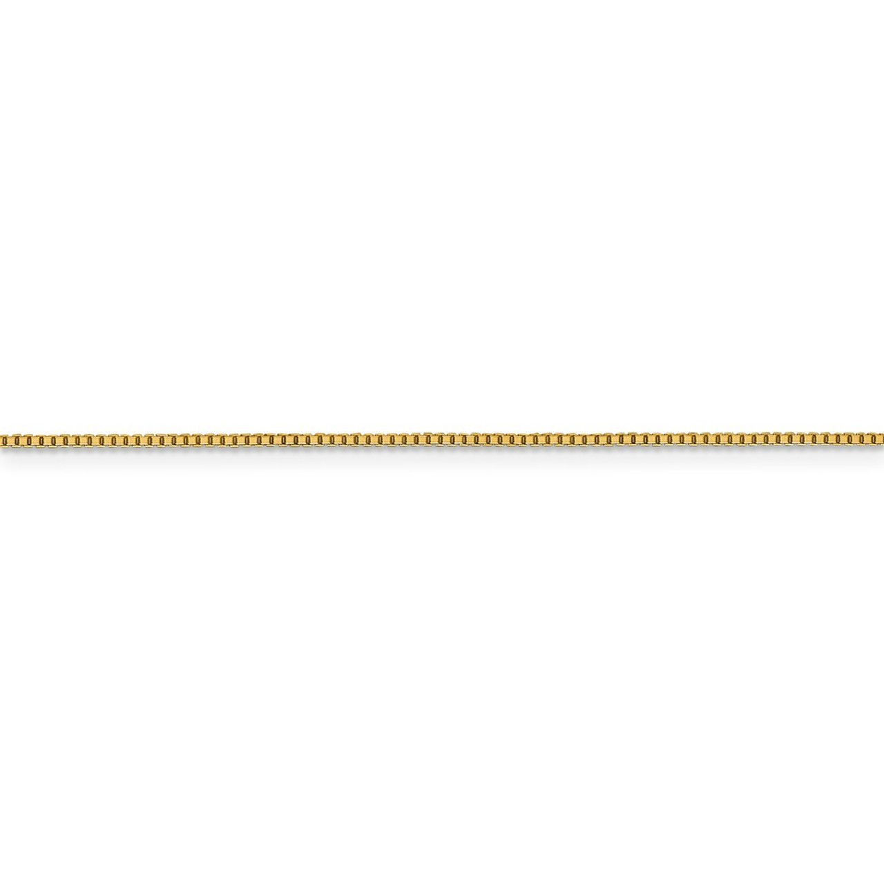 Leslies 14K Yellow Gold Octagonal Sparkle Box Chain Necklace - Length 16'' inches - (B18-459)