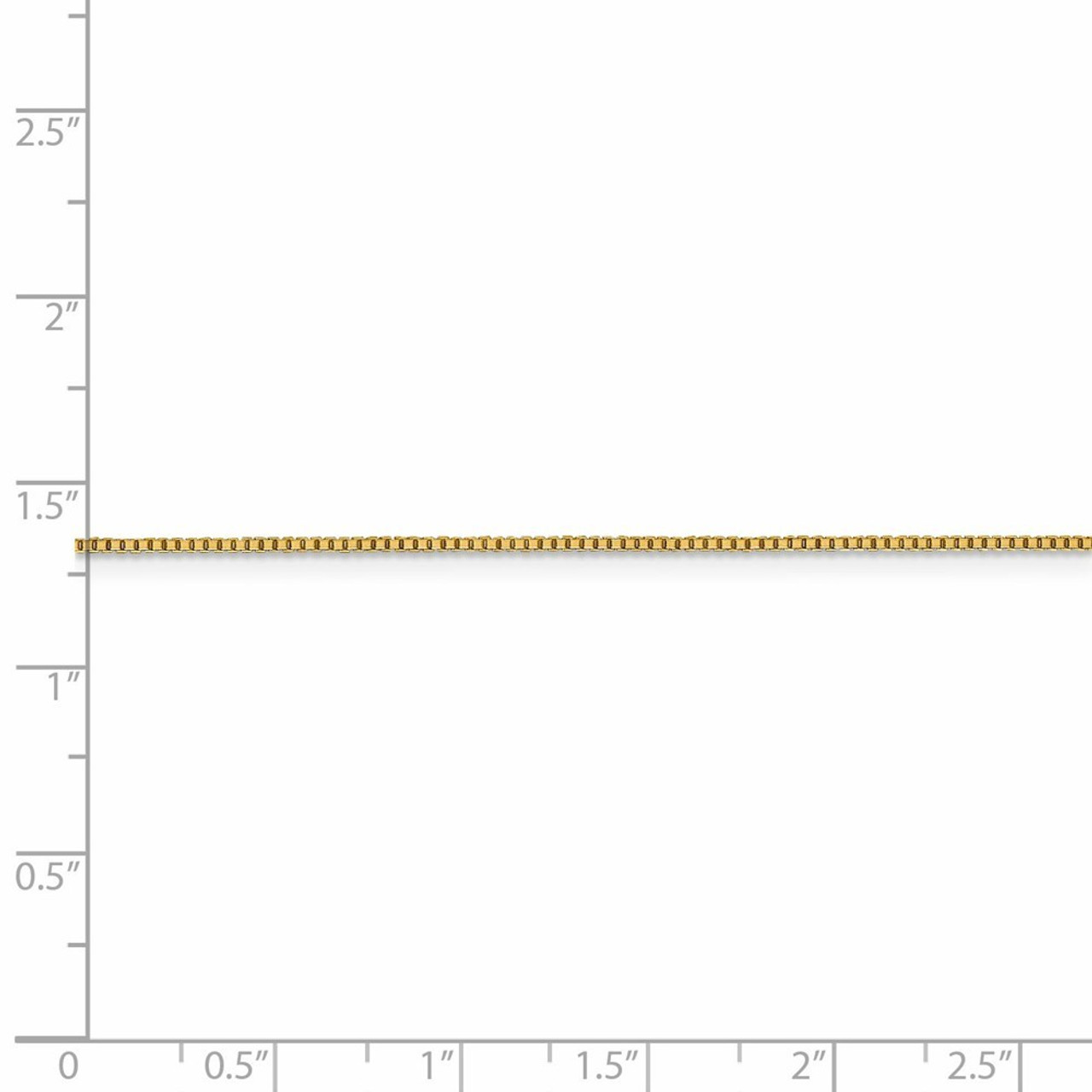 Leslies 14K Yellow Gold Octagonal Sparkle Box Chain Necklace - Length 16'' inches - (B18-459)