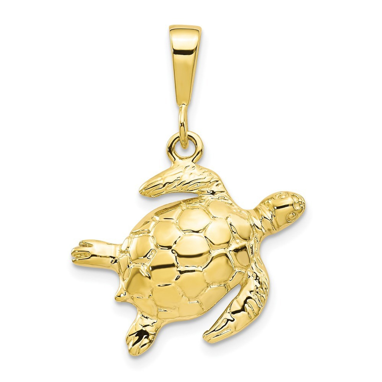 10K Yellow Gold Turtle Charm - (A81-969)