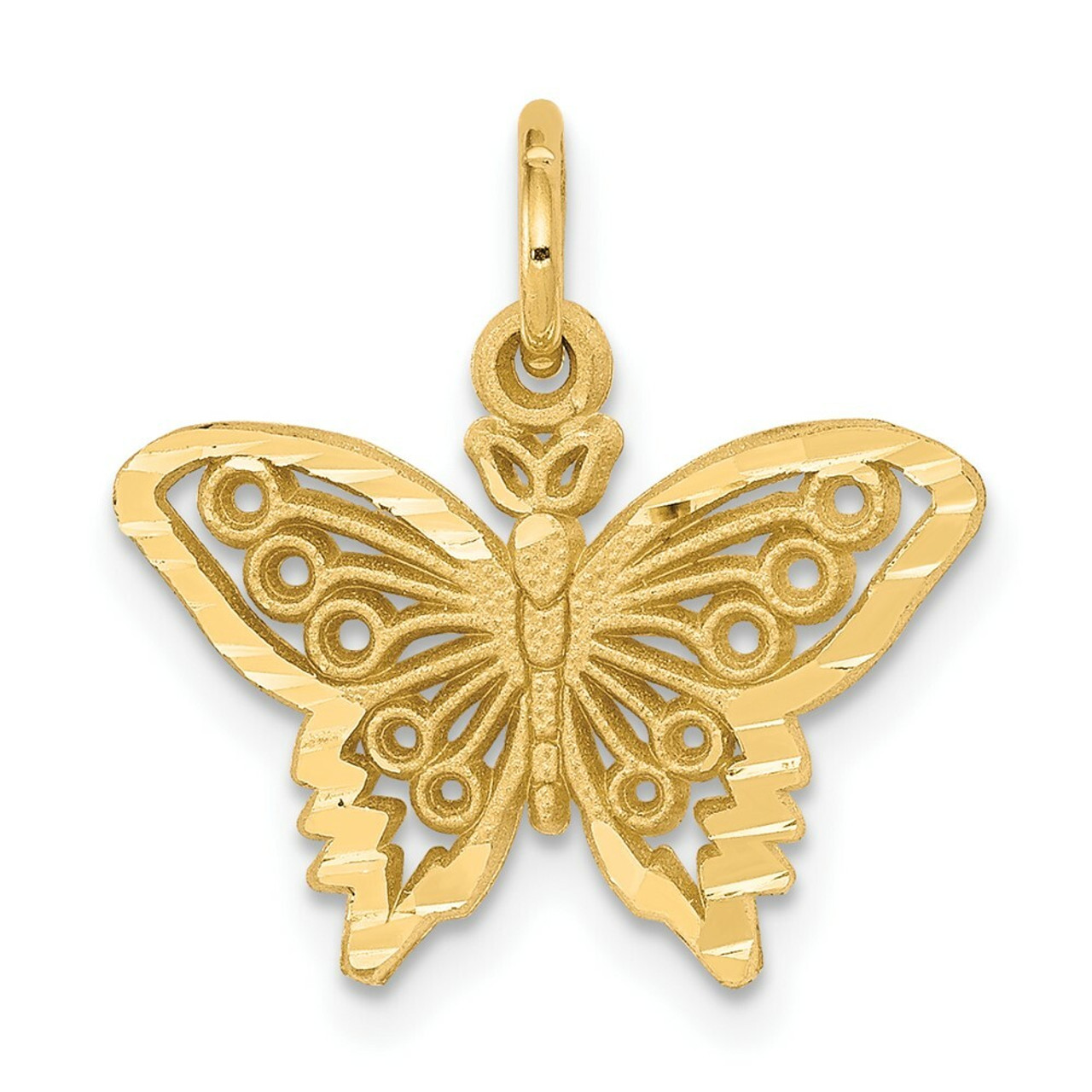 10K Yellow Gold Butterfly Charm - (A81-970)
