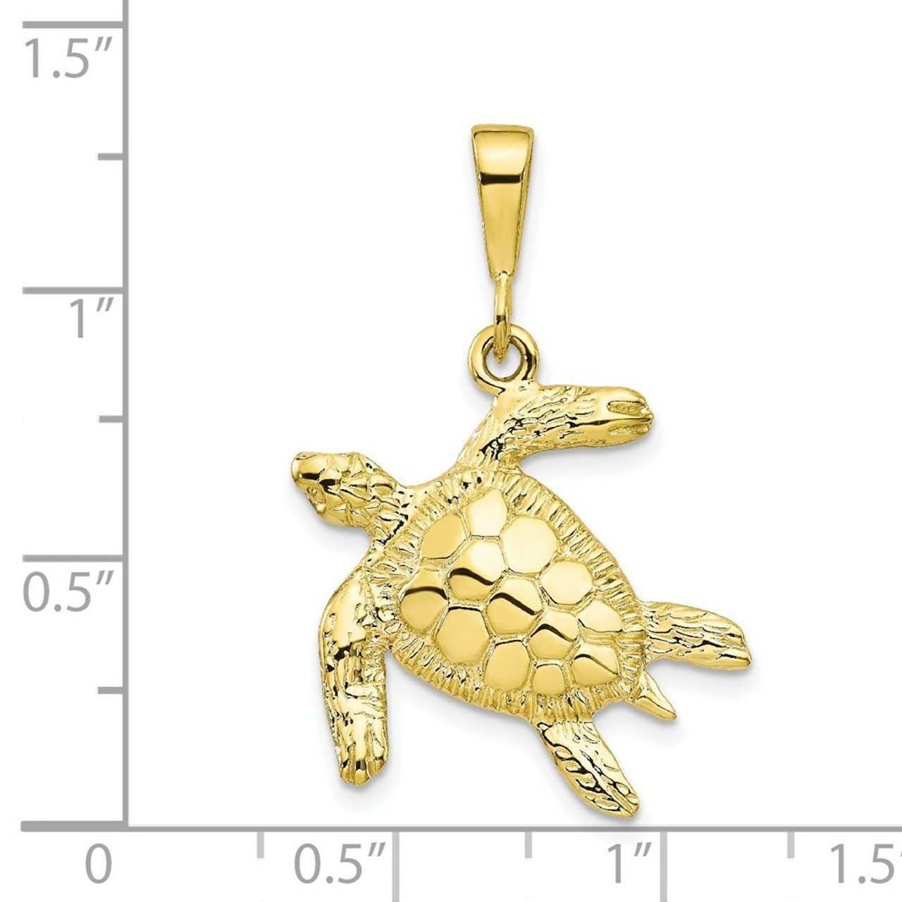10K Yellow Gold Turtle Charm - (A81-977)