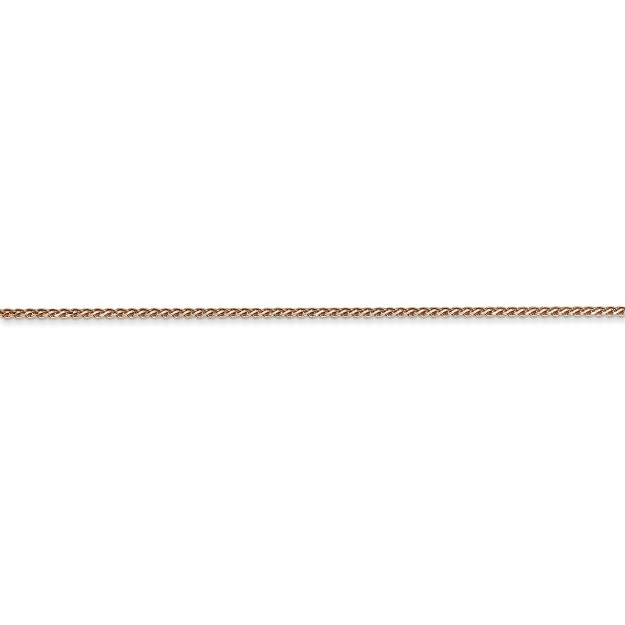 Leslie's 14K Rose Gold 1mm Wheat Chain Necklace - Length 16'' inches - (B17-419)