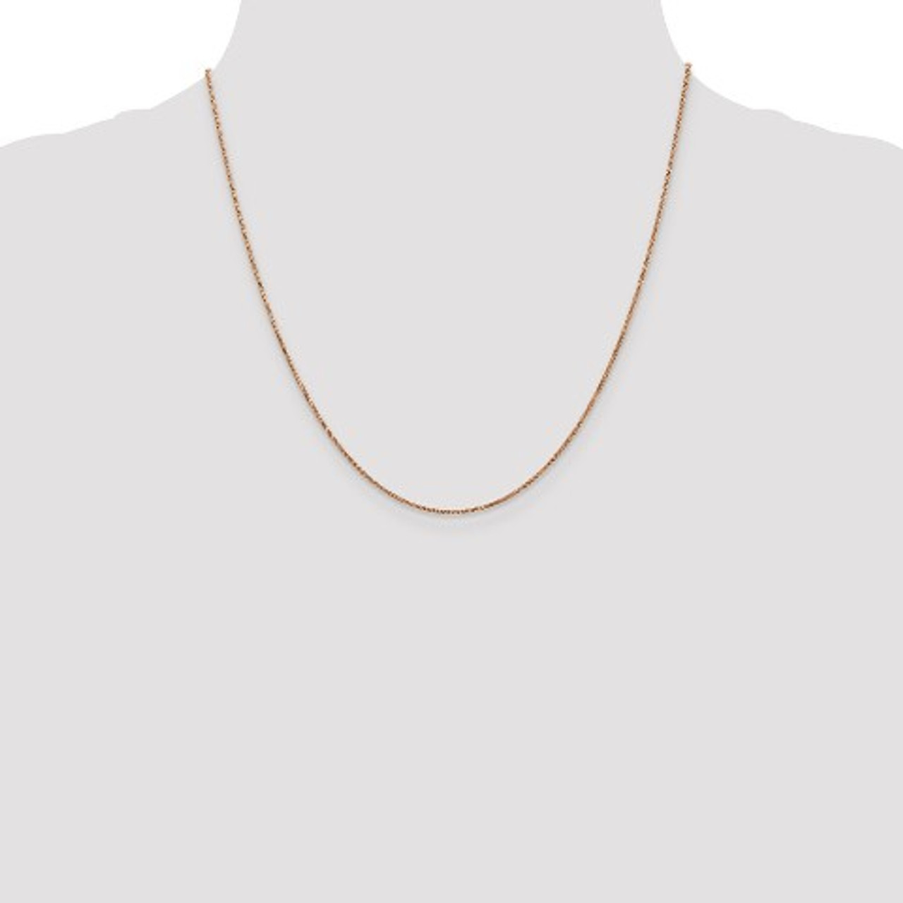 Estate 10k White Gold 1mm Wheat Chain Link Ladies Necklace 2 | Estate  Jewelers | Toledo, OH