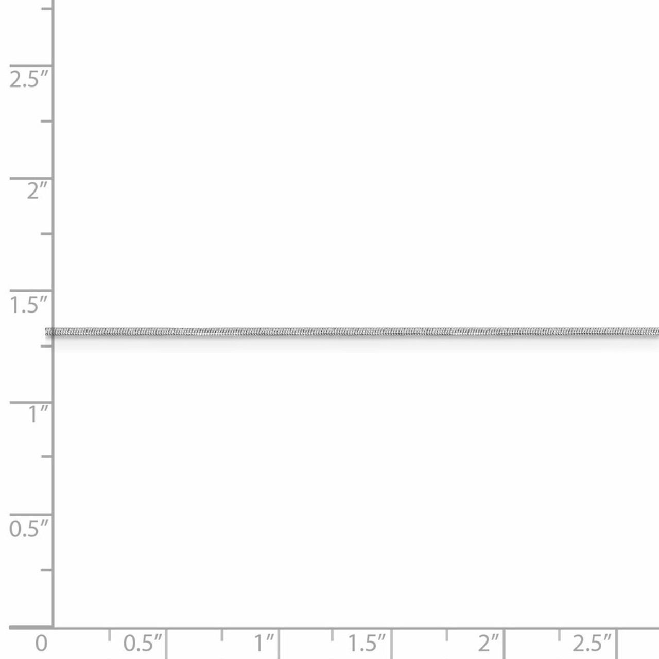 Leslie's 14K White Gold Snake Chain 0.8 Width Necklace - Length 16'' inches - (B18-486)