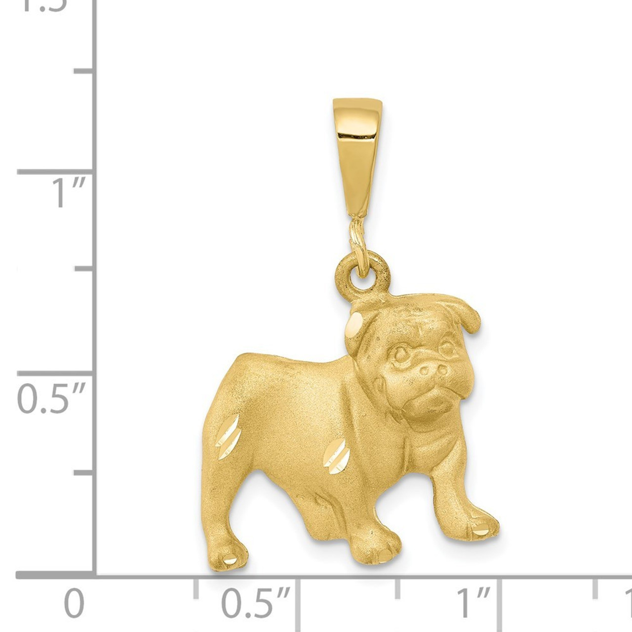 10K Yellow Gold Dog Charm - (A81-978)
