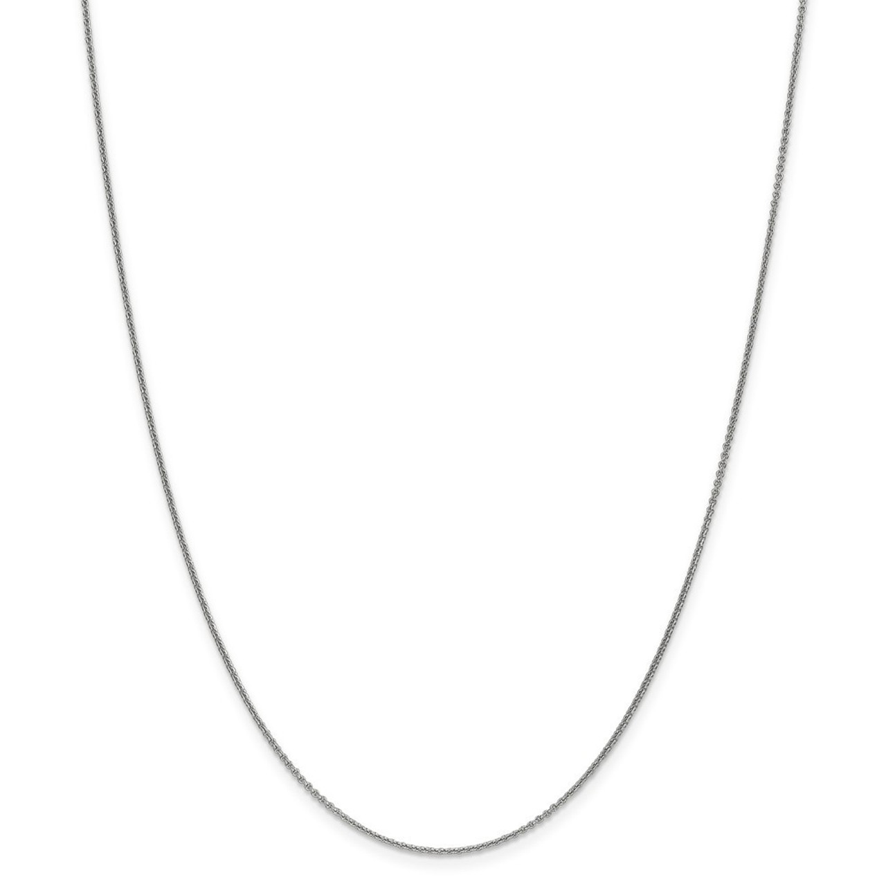 Leslie's 14K White Gold Round Cable Chain Necklace - Length 16'' inches - (B18-495)