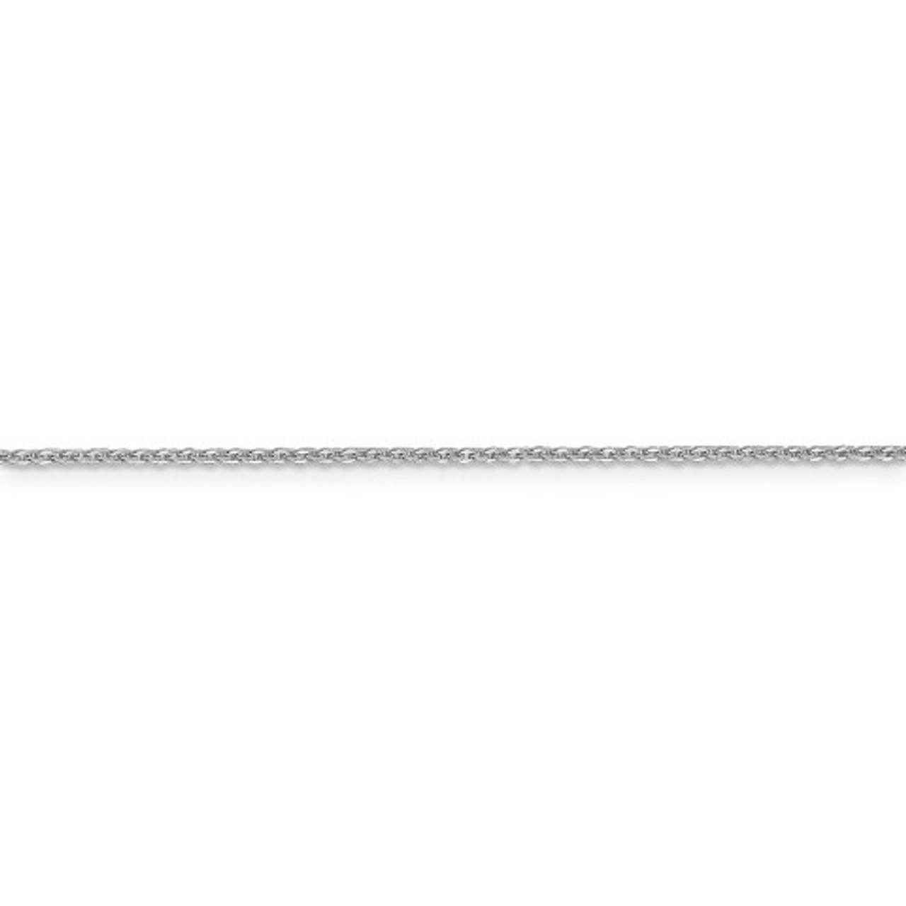 Leslie's 14K White Gold Flat Cable Chain Necklace - Length 24'' inches - (B18-503)