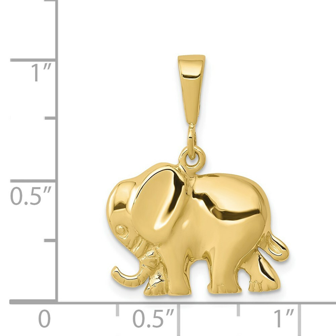 10K Yellow Gold Elephant Charm - (A81-996)