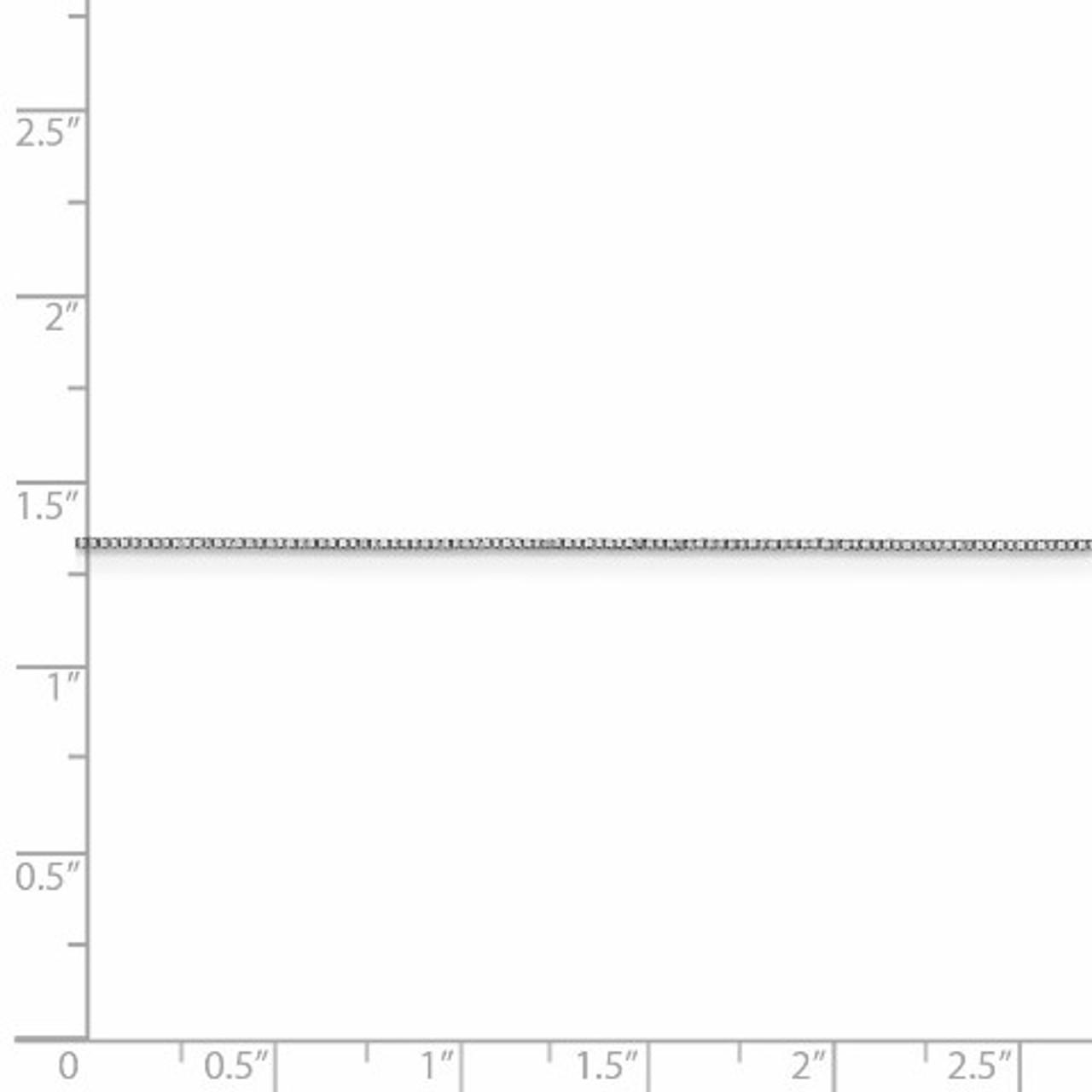 Leslie's 14K White Gold Box Chain Necklace - Length 18'' inches - (B18-539)