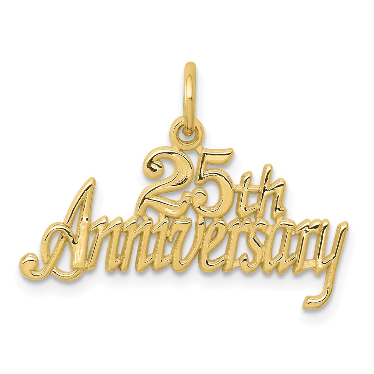 10K Yellow Gold 25th Anniversary Charm - (A82-149)