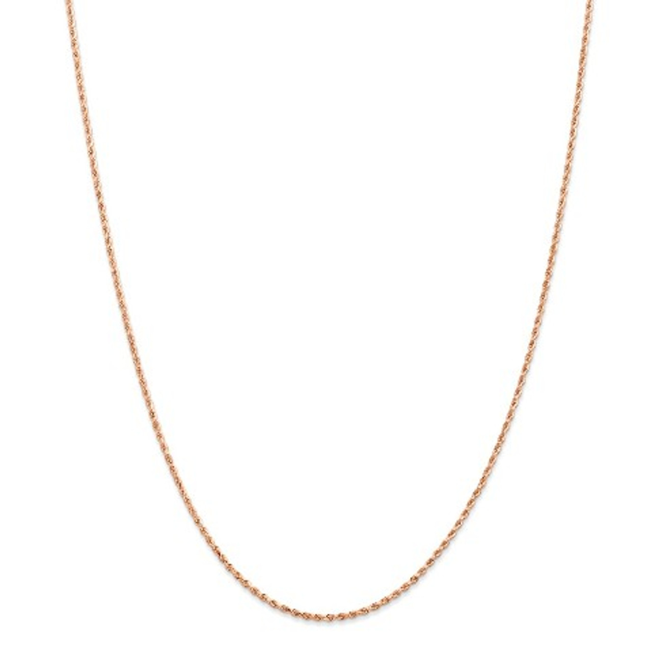 14K Rope Gold 1.0mm Rope Style Chain Necklace