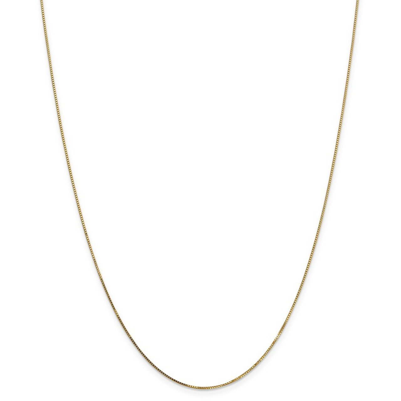 Leslies 14K Yellow Gold Light Box Chain Necklace - Length 16'' inches - (B18-598)