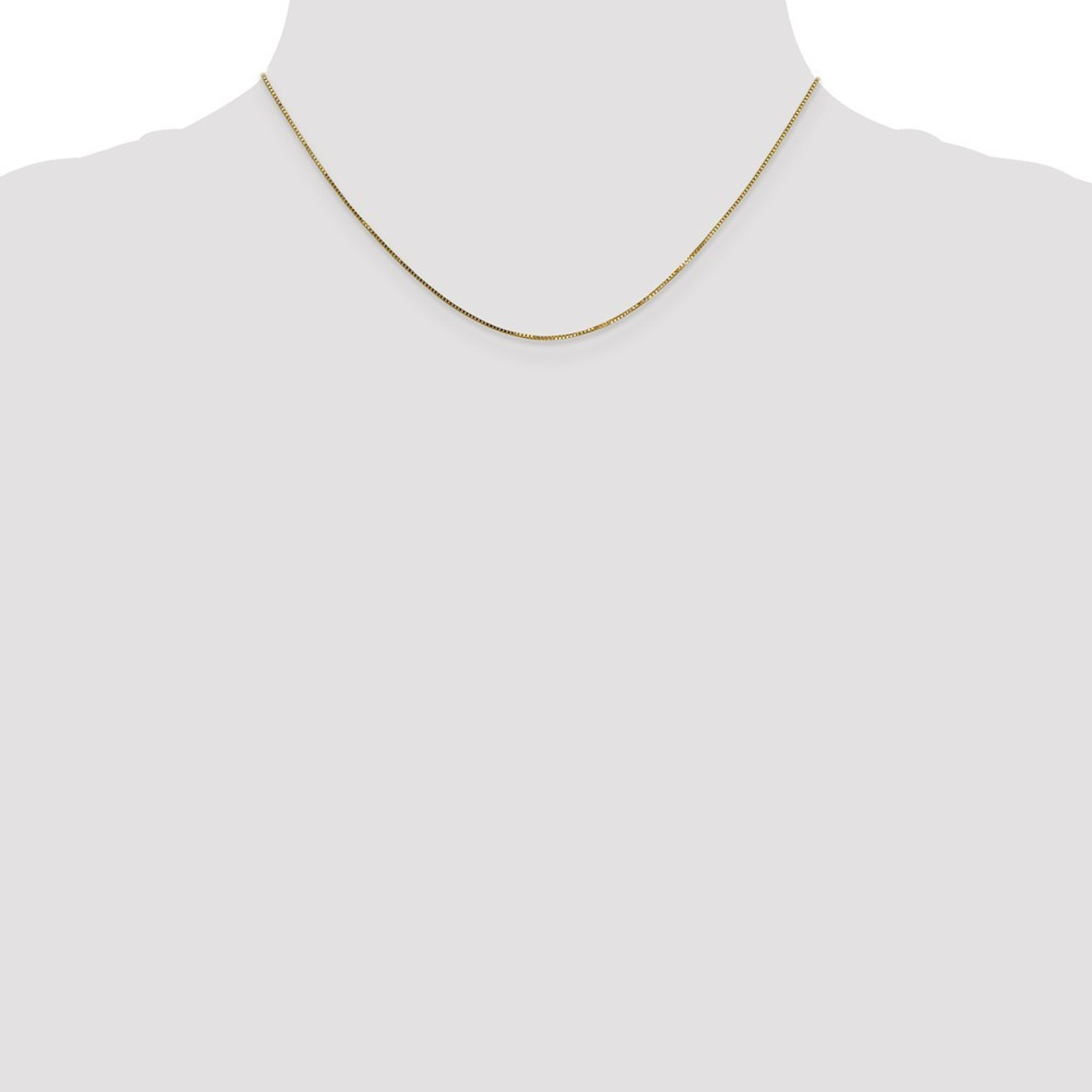 Leslies 14K Yellow Gold Light Box Chain Necklace - Length 16'' inches - (B18-598)