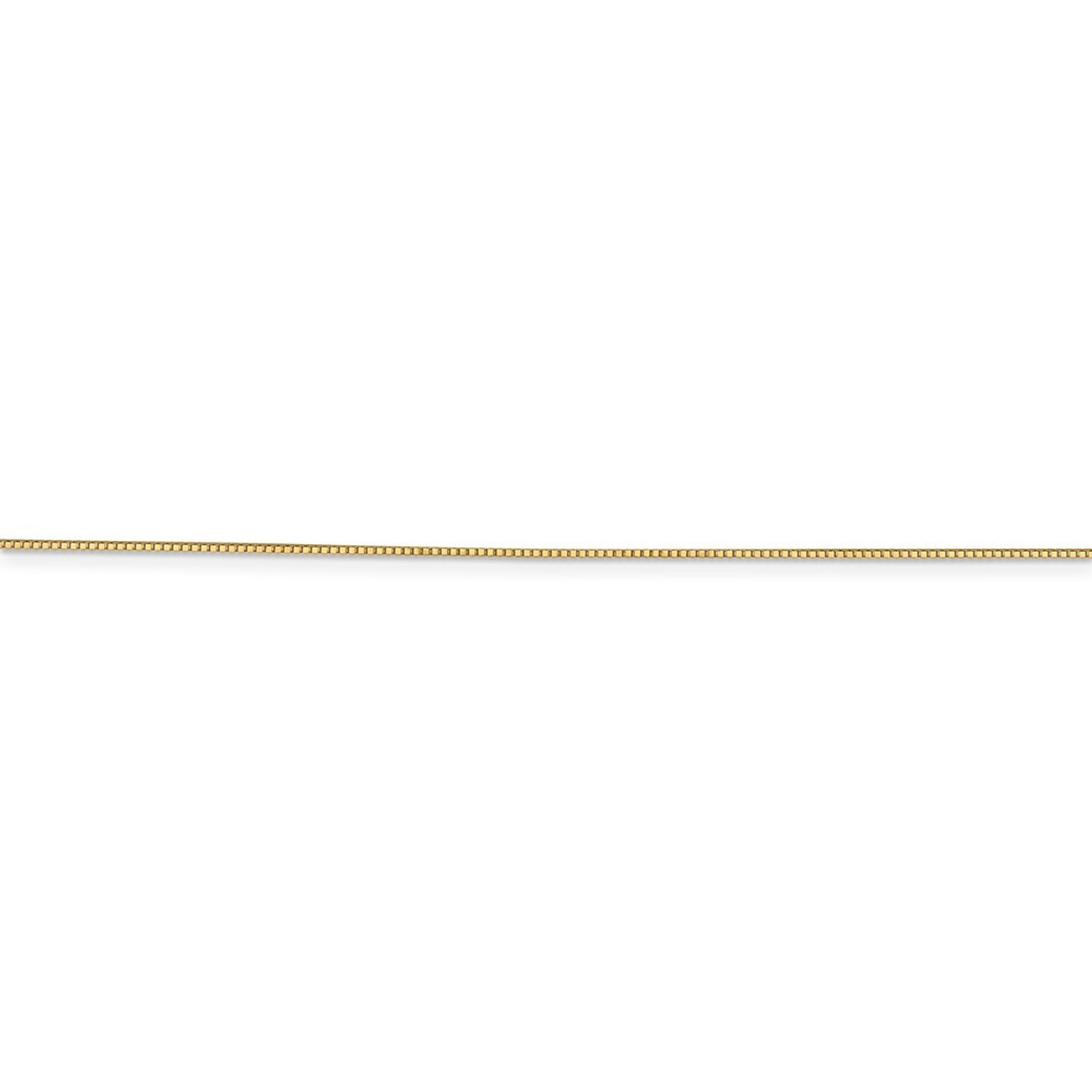 Leslies 14K Yellow Gold Light Box Chain Necklace - Length 16'' inches - (B18-598)