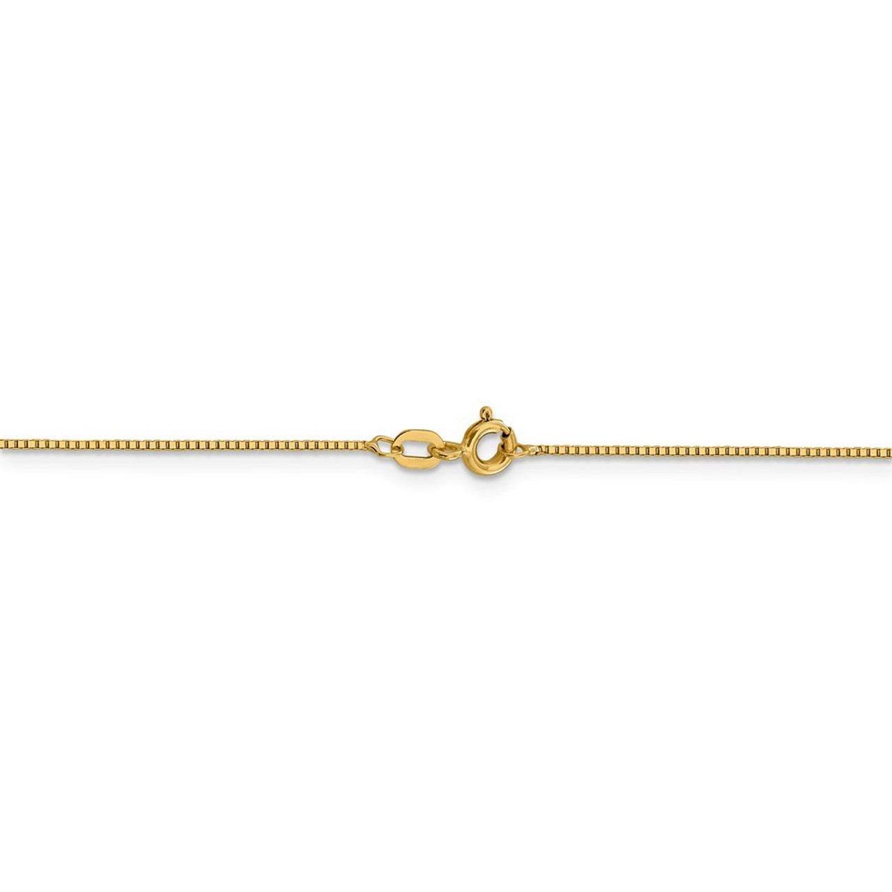 Leslies 14K Yellow Gold Light Box Chain Necklace - Length 16'' inches - (B18-598)