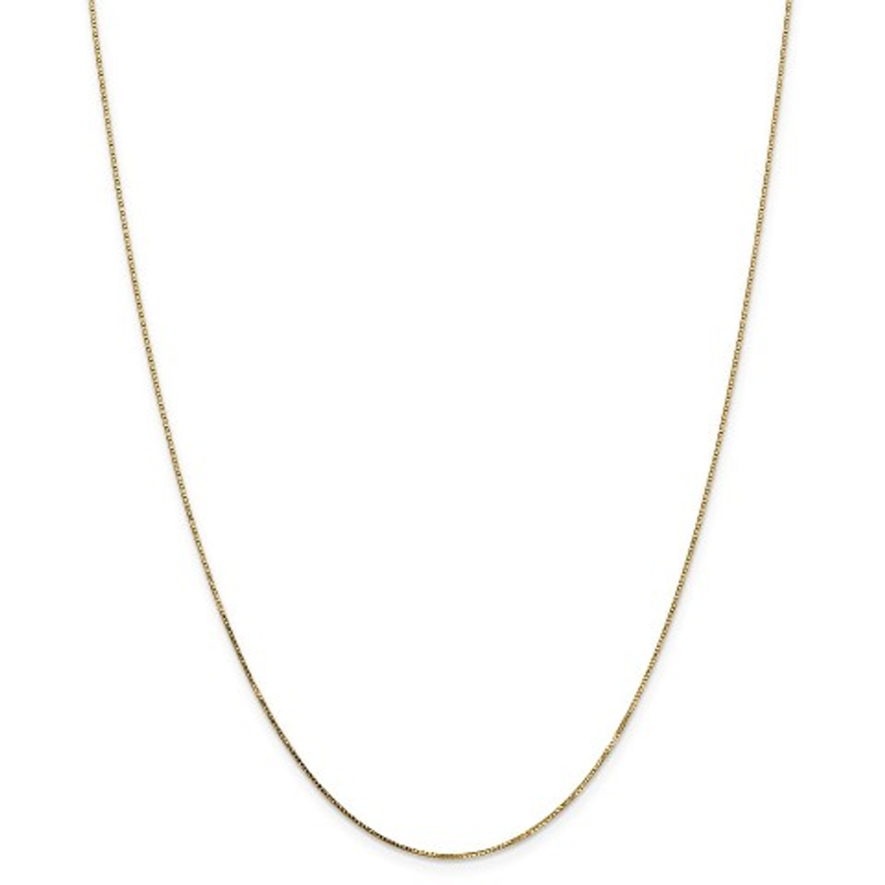 Leslies 14K Yellow Gold Light Box Chain Necklace - Length 18'' inches - (B18-599)