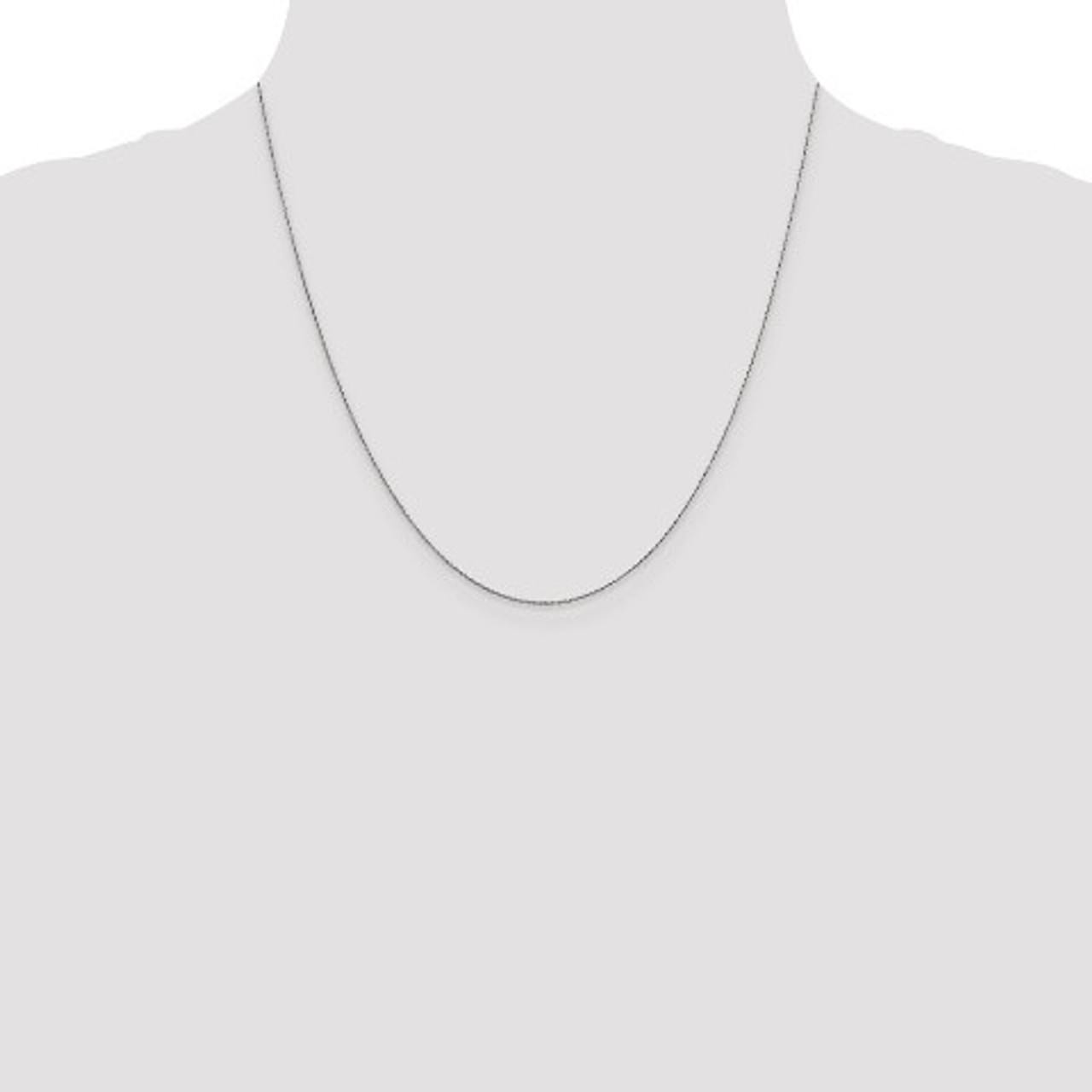 Leslie's 14K White Gold Springlock 8R Pendant Rope Necklace - Length 20'' inches - (B18-606)
