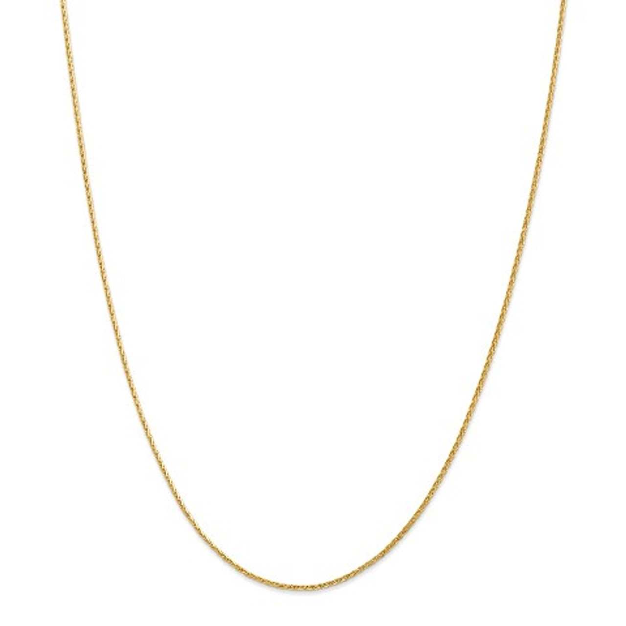 Leslie's 14K Yellow Gold 1.3mm Diamond-cut Wheat Chain Necklace - Length 20'' inches - (B18-613)