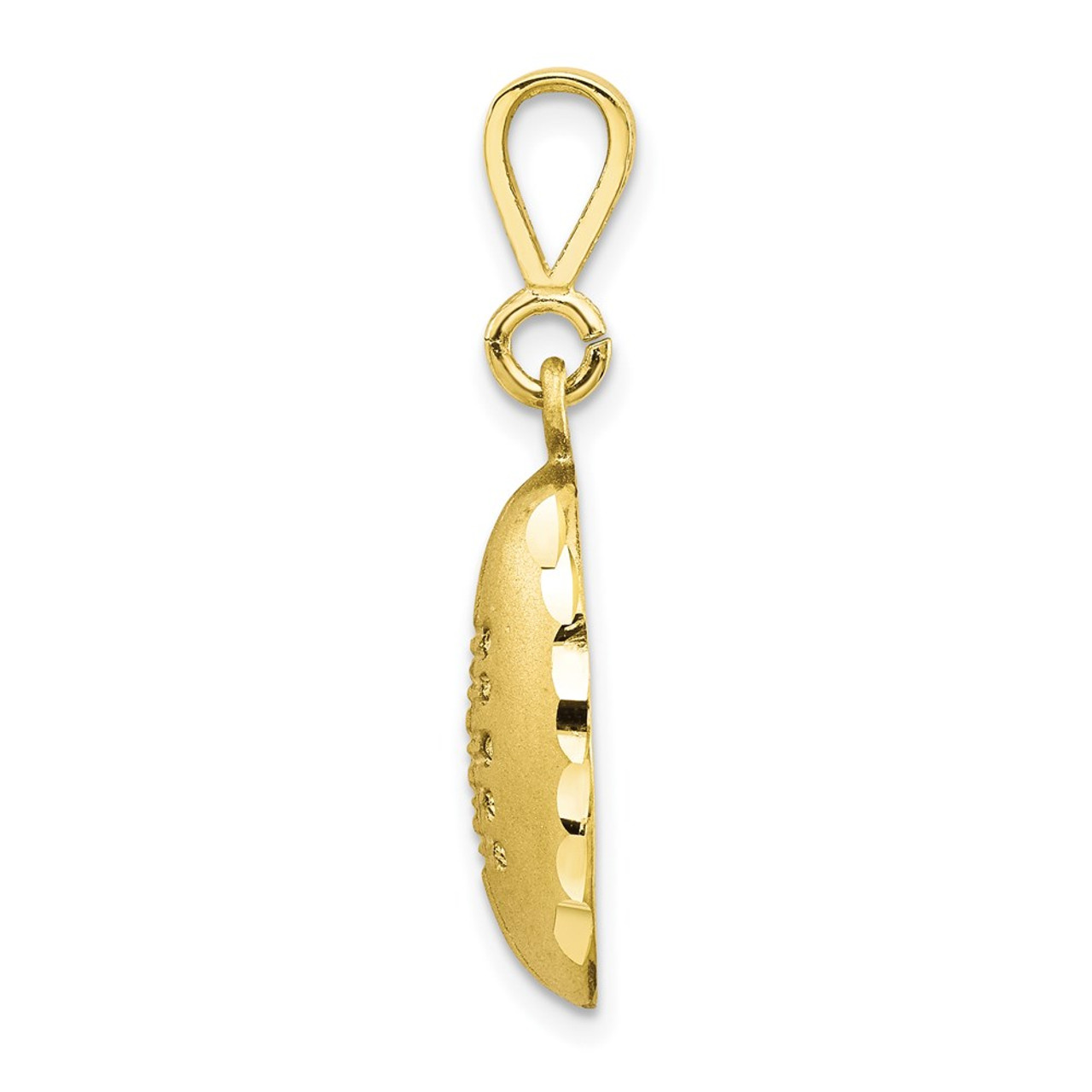 10K Yellow Gold Football Charm - (A82-167)